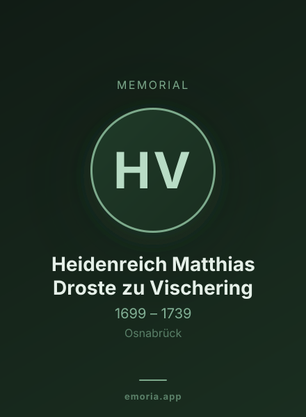 Memorial portrait of Heidenreich Matthias Droste zu Vischering