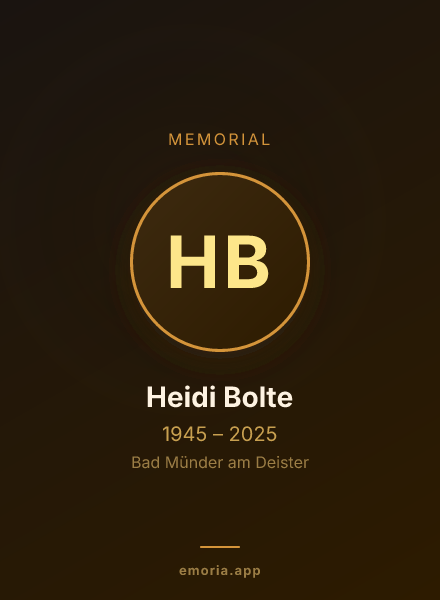 Memorial portrait of Heidi Bolte