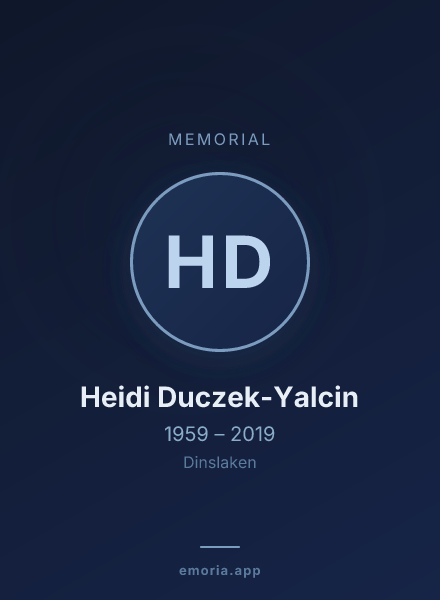 Memorial portrait of Heidi Duczek-Yalcin