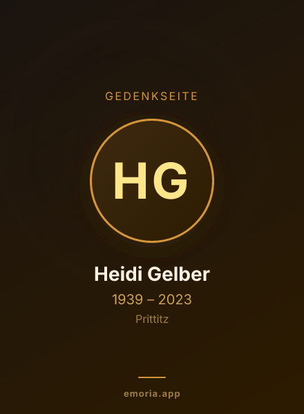 Gedenkportrait von Heidi Gelber