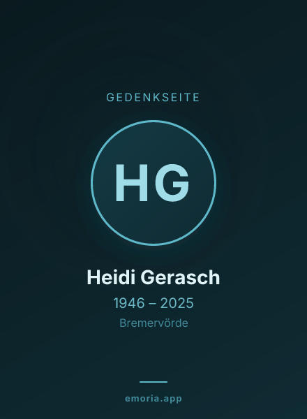 Gedenkportrait von Heidi Gerasch
