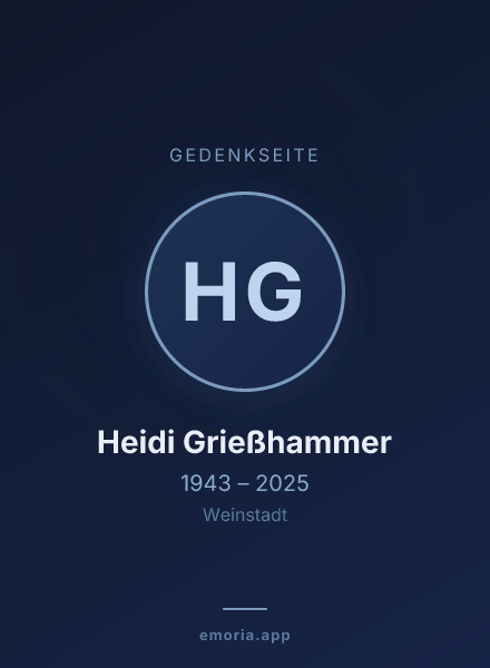 Gedenkportrait von Heidi Grießhammer