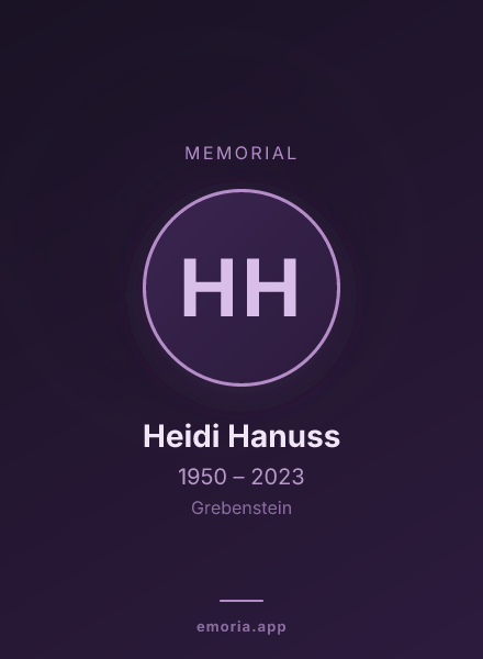 Memorial portrait of Heidi Hanuss