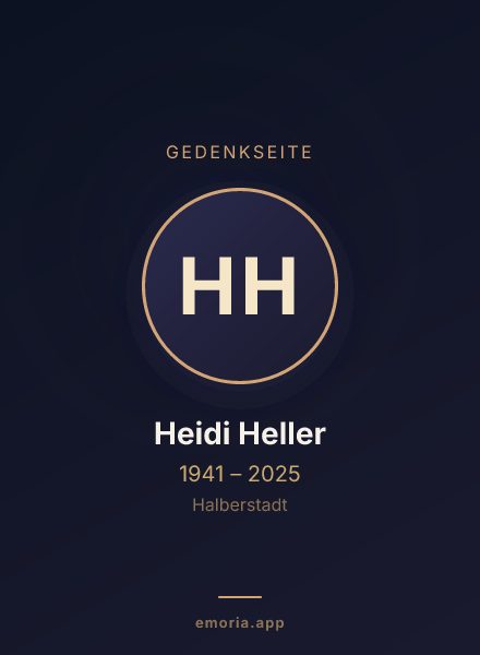 Gedenkportrait von Heidi Heller