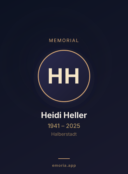 Memorial portrait of Heidi Heller