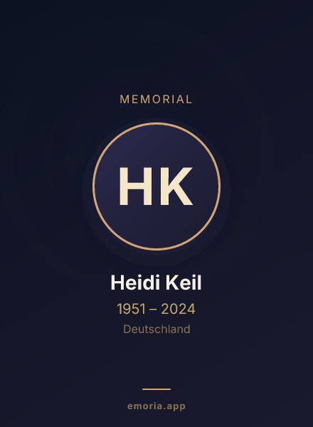 Memorial portrait of Heidi Keil
