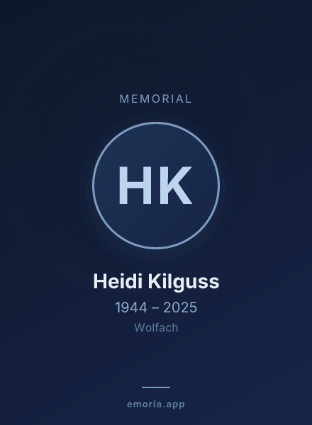 Memorial portrait of Heidi Kilguss