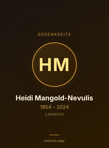Gedenkportrait von Heidi Mangold-Nevulis