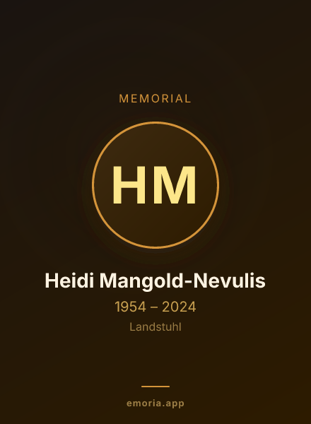 Memorial portrait of Heidi Mangold-Nevulis