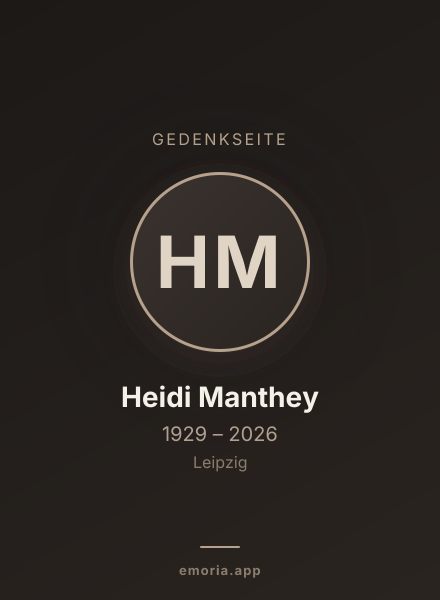 Gedenkportrait von Heidi Manthey