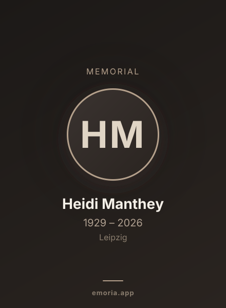 Memorial portrait of Heidi Manthey