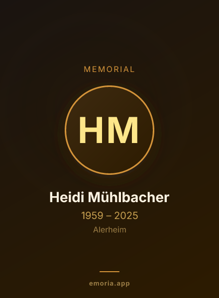 Memorial portrait of Heidi Mühlbacher