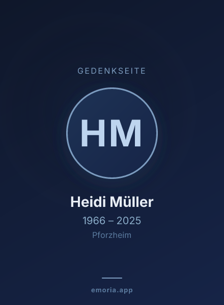 Gedenkportrait von Heidi Müller