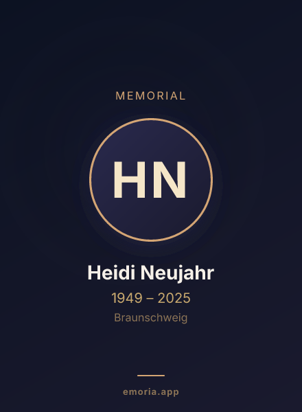Memorial portrait of Heidi Neujahr