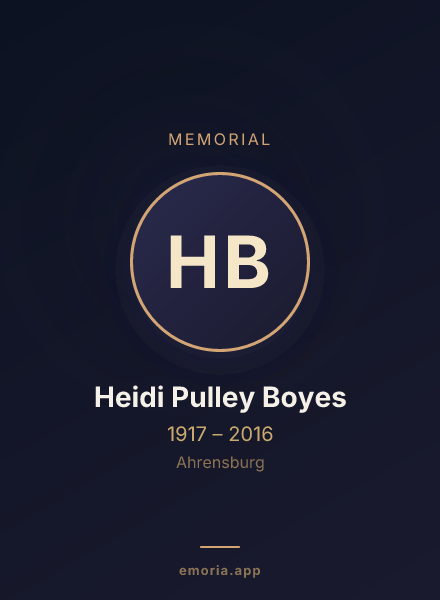 Memorial portrait of Heidi Pulley Boyes