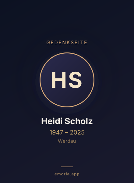 Gedenkportrait von Heidi Scholz