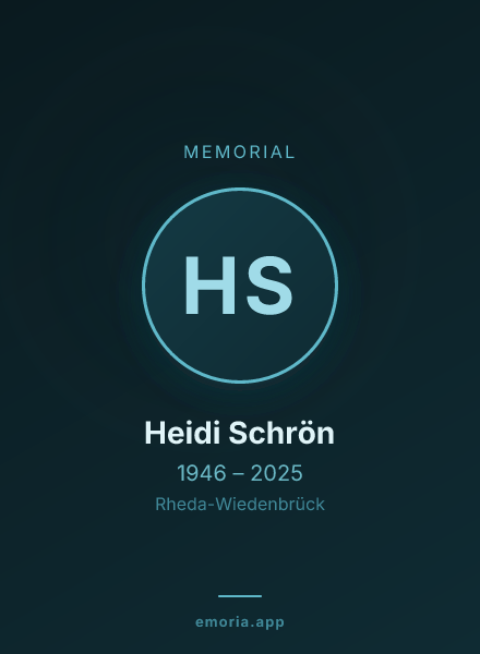 Memorial portrait of Heidi Schrön