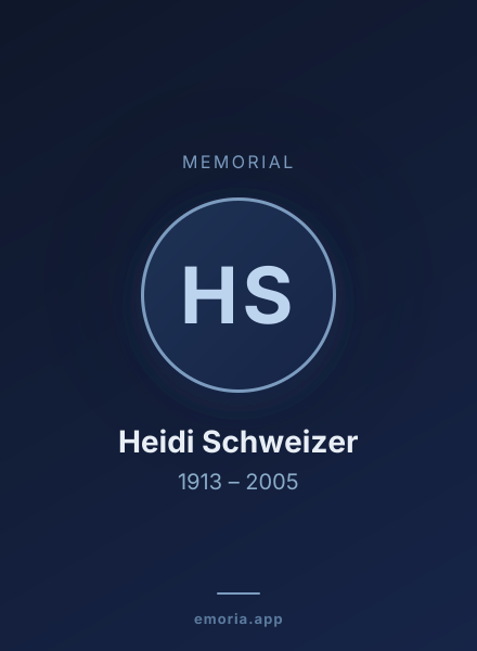 Memorial portrait of Heidi Schweizer
