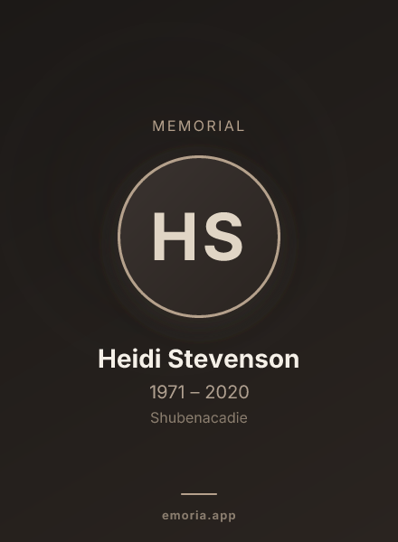 Memorial portrait of Heidi Stevenson
