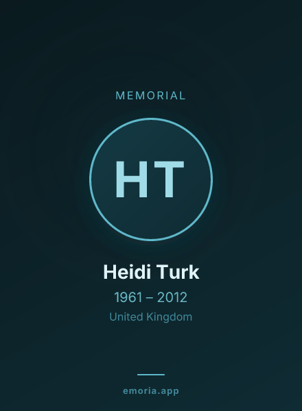 Memorial portrait of Heidi Turk