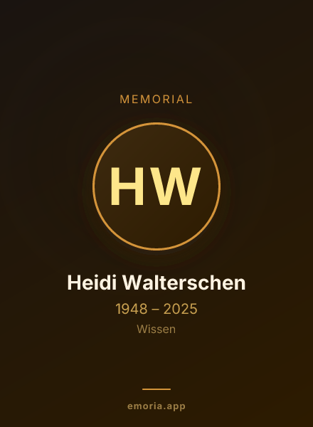 Memorial portrait of Heidi Walterschen