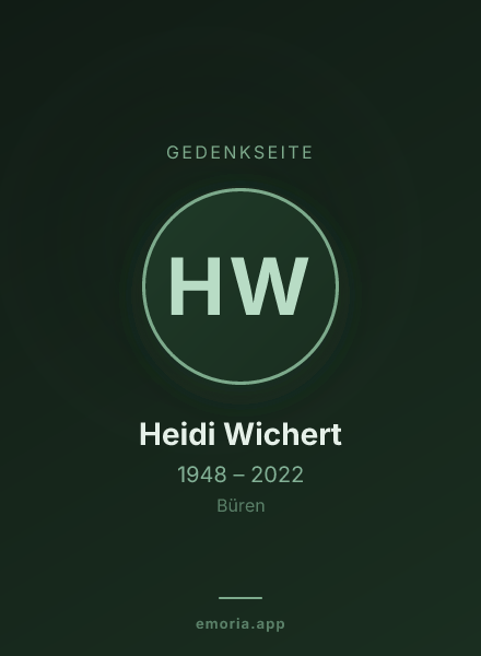Gedenkportrait von Heidi Wichert