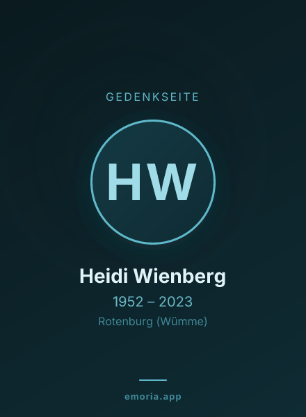 Gedenkportrait von Heidi Wienberg