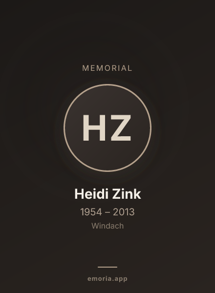 Memorial portrait of Heidi Zink