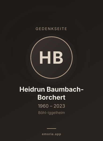 Gedenkportrait von Heidrun Baumbach-Borchert