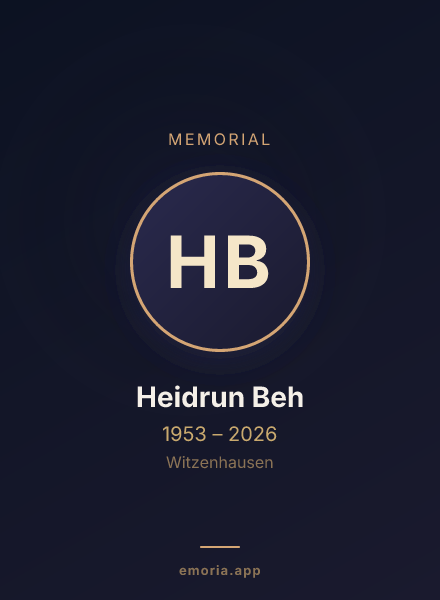 Memorial portrait of Heidrun Beh