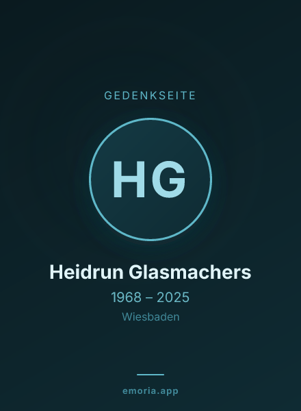 Gedenkportrait von Heidrun Glasmachers