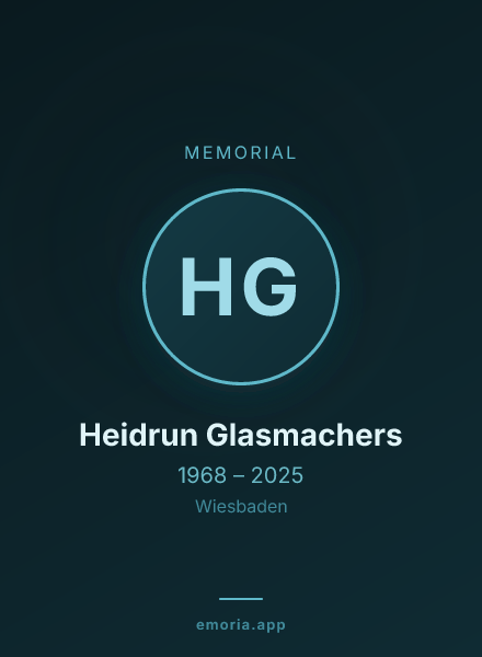 Memorial portrait of Heidrun Glasmachers