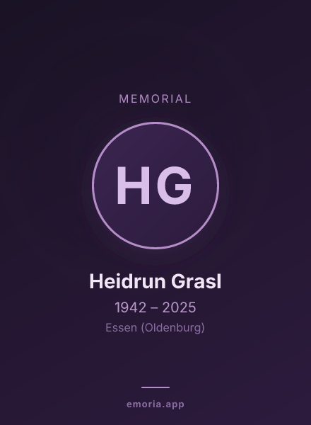 Memorial portrait of Heidrun Grasl