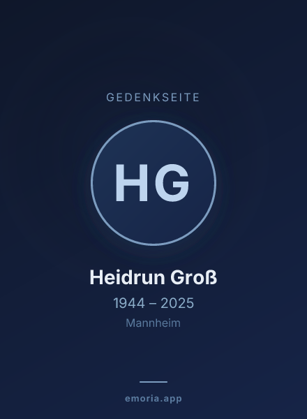 Gedenkportrait von Heidrun Groß