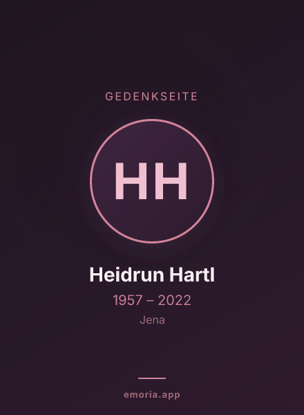 Gedenkportrait von Heidrun Hartl