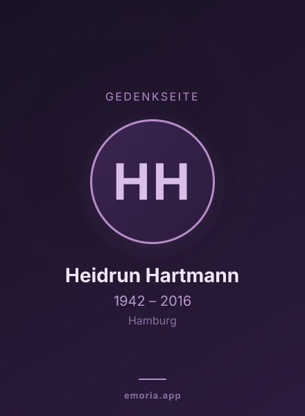 Gedenkportrait von Heidrun Hartmann