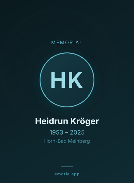 Memorial portrait of Heidrun Kröger