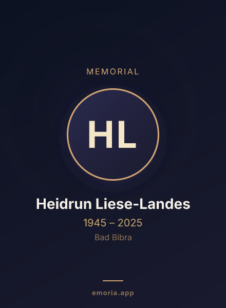 Memorial portrait of Heidrun Liese-Landes