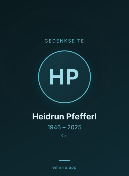 Gedenkportrait von Heidrun Pfefferl