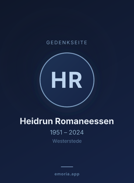 Gedenkportrait von Heidrun Romaneessen