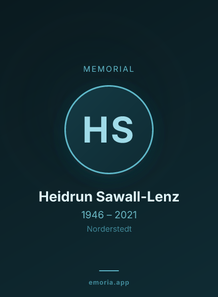 Memorial portrait of Heidrun Sawall-Lenz