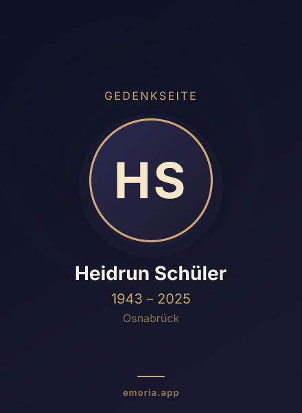 Gedenkportrait von Heidrun Schüler
