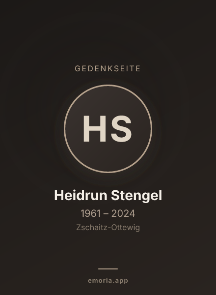 Gedenkportrait von Heidrun Stengel