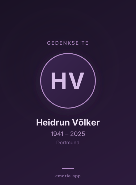 Gedenkportrait von Heidrun Völker