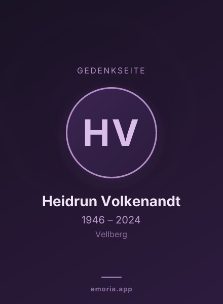Gedenkportrait von Heidrun Volkenandt
