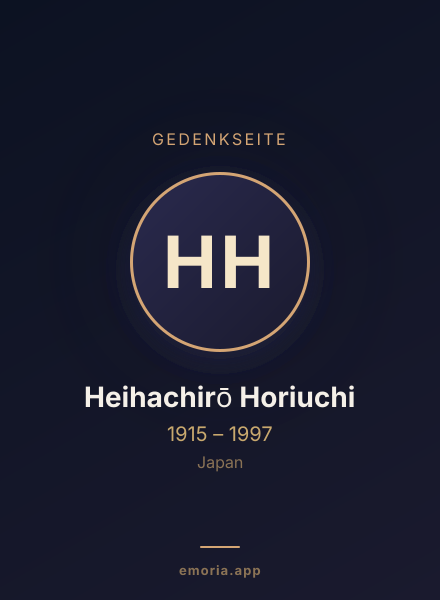 Gedenkportrait von Heihachirō Horiuchi