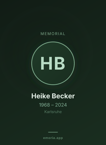 Memorial portrait of Heike Becker