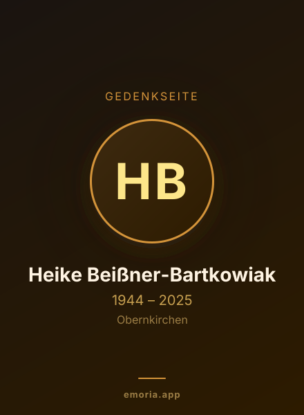 Gedenkportrait von Heike Beißner-Bartkowiak