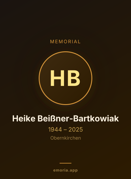 Memorial portrait of Heike Beißner-Bartkowiak