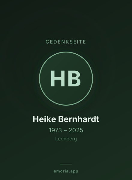 Gedenkportrait von Heike Bernhardt